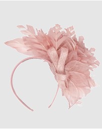Max Alexander - Modern Dusty Pink Racing Fascinator
