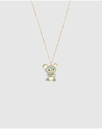 GUESS - Gold-Tone Vintage Guess Teddy Bear Necklace