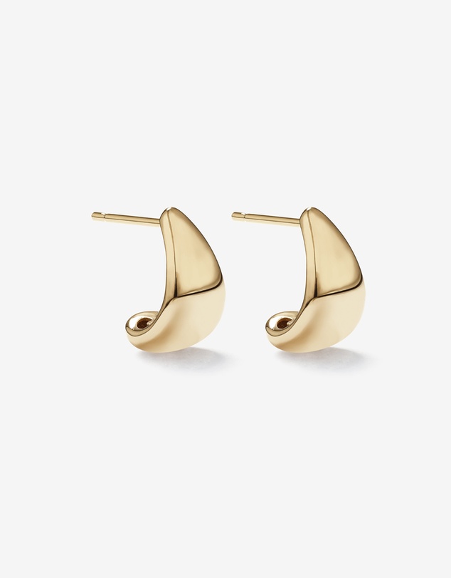 Michael Hill - Polished Graduated Dome Huggie Stud Earrings in 10kt Yellow Gold