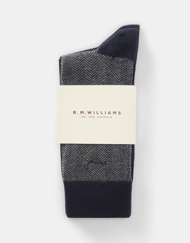R.M.Williams - 2-Pack Nelson Herringbone Socks