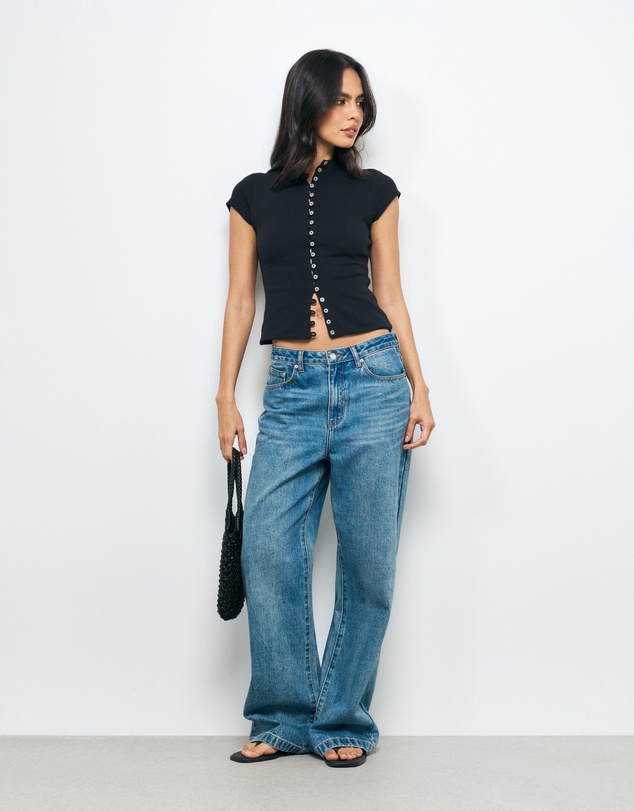 AERE - Sabine Button Down Top