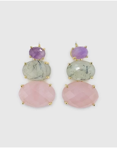 Miz Casa and Co - Cleo Gemstone Studs Earrings