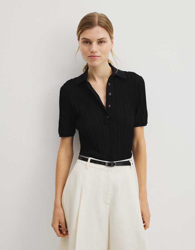 Country Road - Short Sleeve Rib Knit Polo