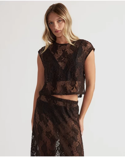 Decjuba - Lace Cropped Top