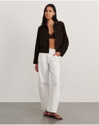 Jag - Ophelia Suede Crop Shacket