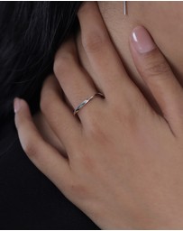 Elli Jewelry - Ring Band Twisted Stack Basic in 925 Sterling Silver