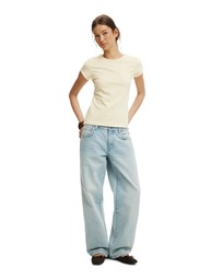 Cotton On - Longline Crew Short Sleeve Tee
