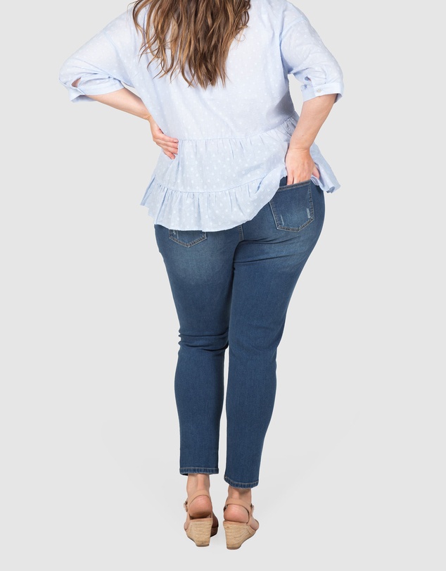 Love Your Wardrobe - Layla Distressed Stretch Jeans