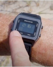 Maxum - Raglan Tide Watch - Black Silicone Strap