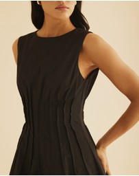 Atmos&Here - Anna Pintuck Shift Mini Dress