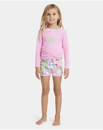 Billabong - Girls 0 to 5 Sun Shift Rash Vest Set