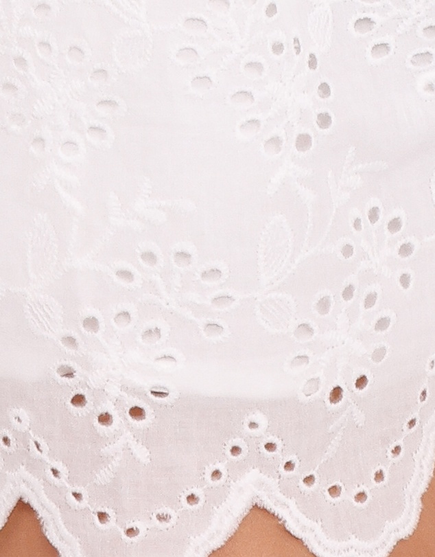 Petal & Pup - Zera Eyelet Scallop Shorts - White