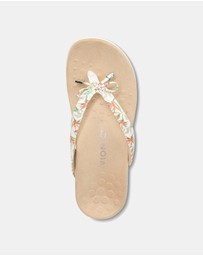 Vionic - Bella Toe Post Sandal - Marshmallow Tropical