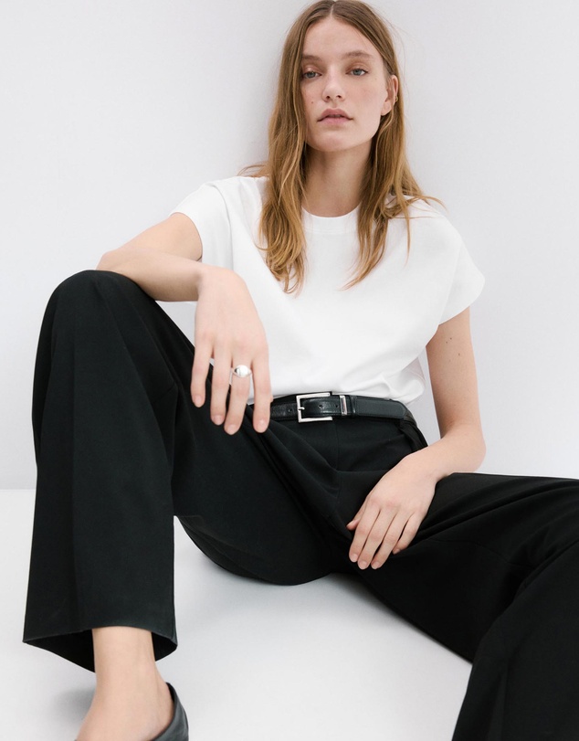 M.N.G - Short-Sleeved Cotton T-Shirt