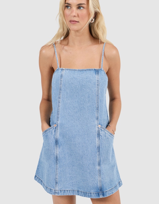 Rolla's - Deco Denim Cami Dress - Vintage Stone
