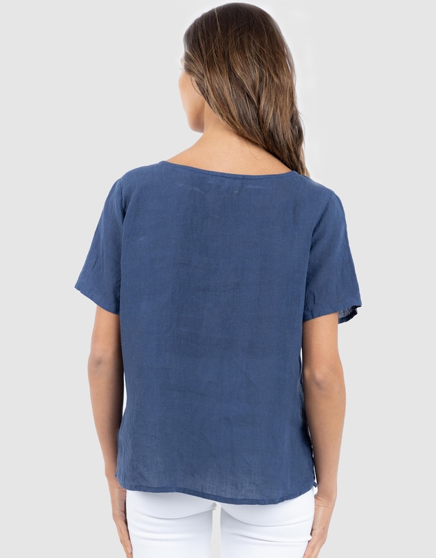 CAMIXA - Teena Linen T-shirt Top