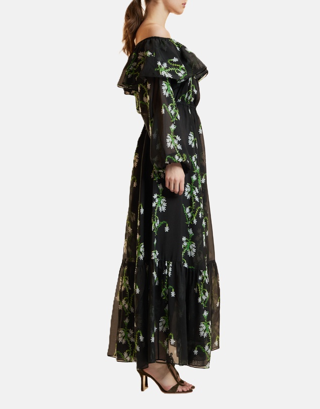 Cynthia Rowley - Off Shoulder Silk Maxi Dress