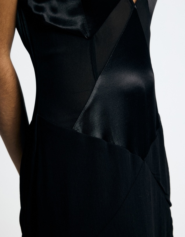 Lover - Priya Deep V Contrast Maxi Dress