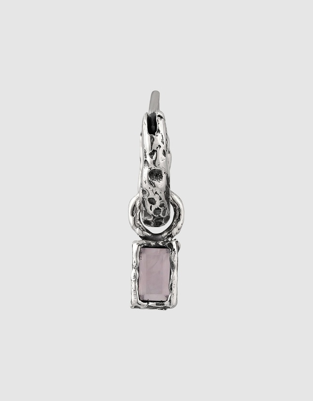 Haze & Glory - Liquid Rose Hoop in Oxidised 925 Silver