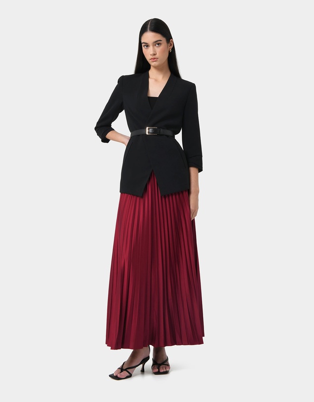 Forcast - Zyla Satin Pleated Skirt