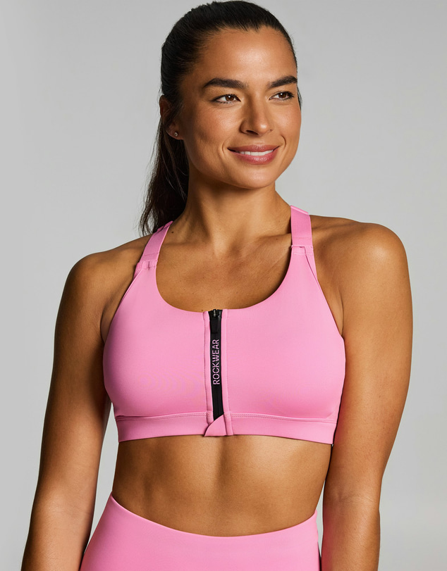 Rockwear - Velocity Medium Support Zip Sports Bra