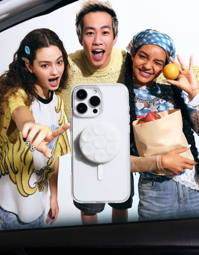 PopSockets - PopGrip SuckUp Suction MagSafe 3in1 Phone Grip Holder Stand