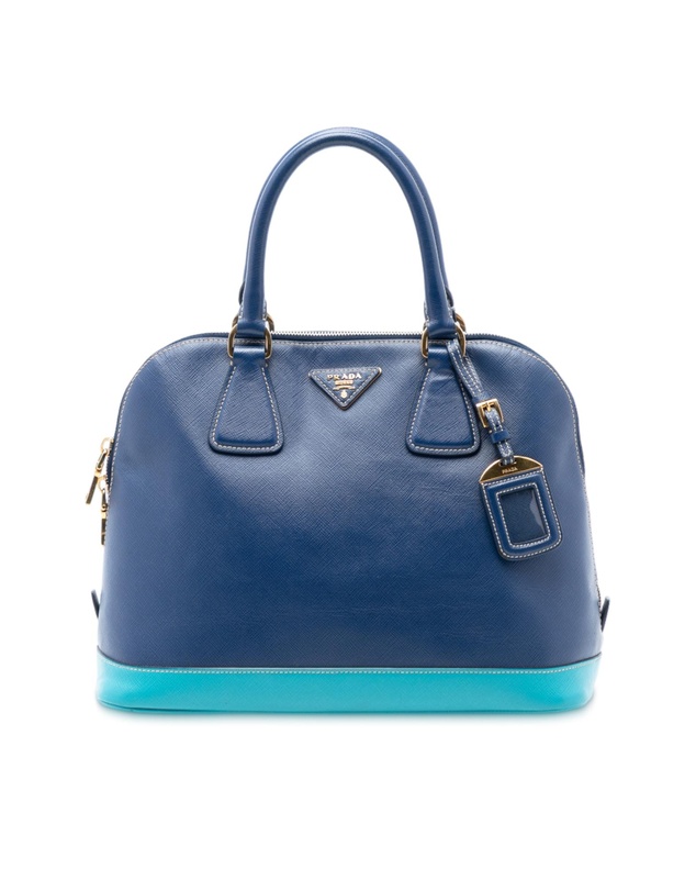 Pre-Loved by Azura Reborn - Pre-Loved Bicolor Saffiano Lux Promenade Dome Handbag