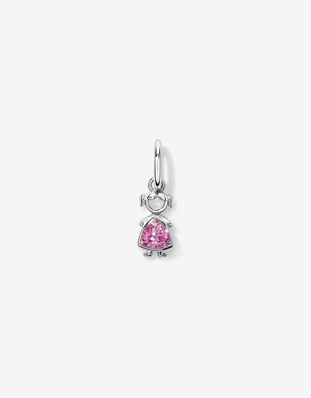 Michael Hill - Created Pink Sapphire Girl Pendant in Sterling Silver