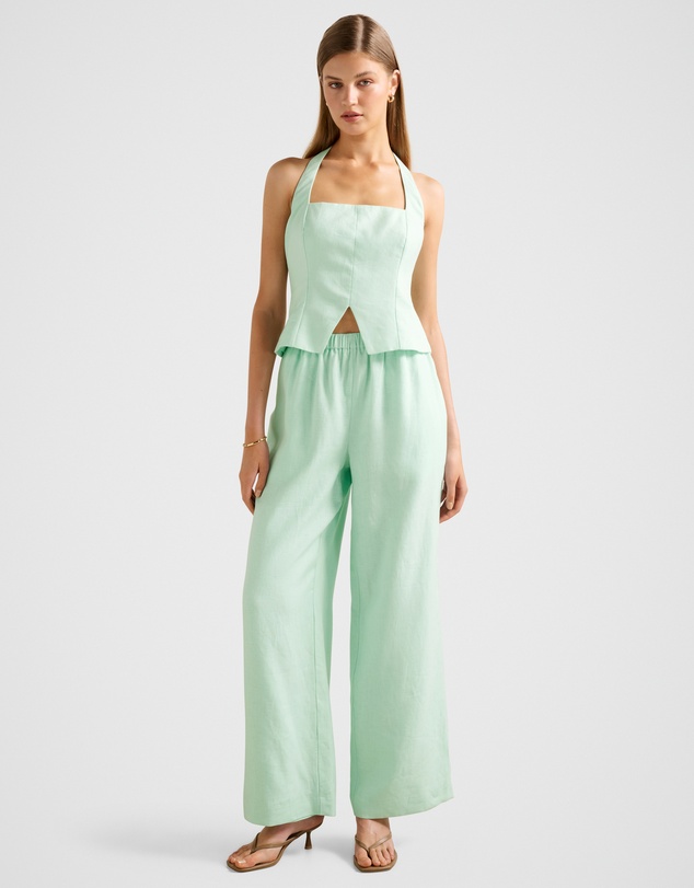Forever New - Ally Linen Elastic Wide Leg Pants