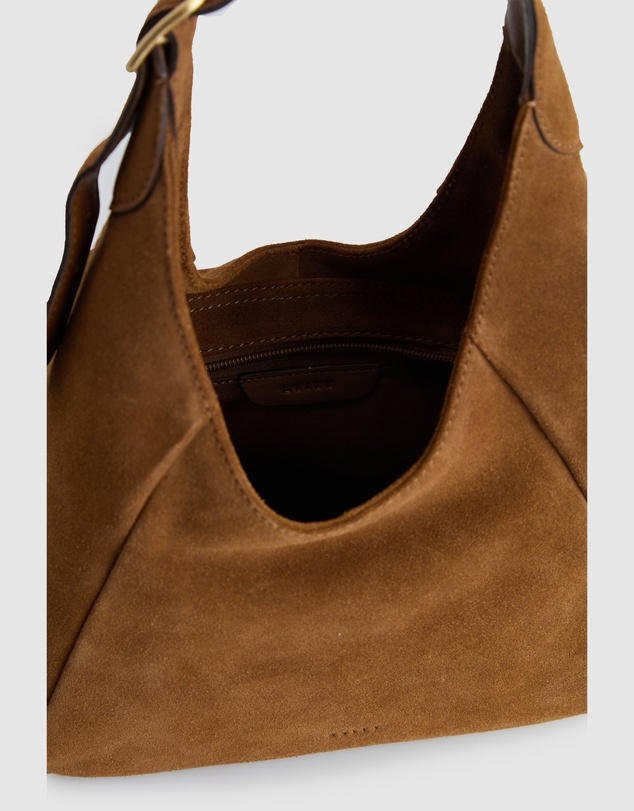 Evity - Alexa Leather Small Suede Hobo Bag