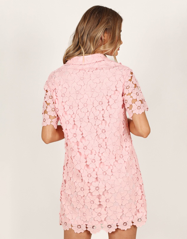 Petal & Pup - Tallie Button Up Mini Dress - Pink