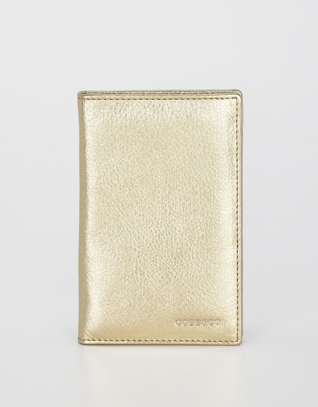 Cobb & Co - Billy Metallic Leather RFID Passport Holder