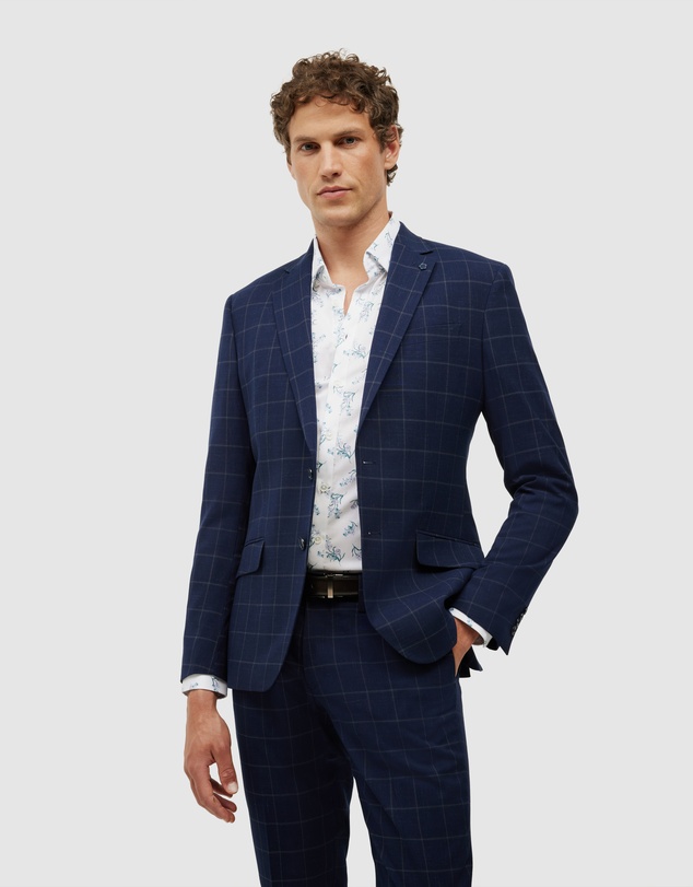 Politix - Sebastian Windowpane Check Tailored Jacket