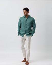 Brooksfield - Linen Casual Long Sleeve