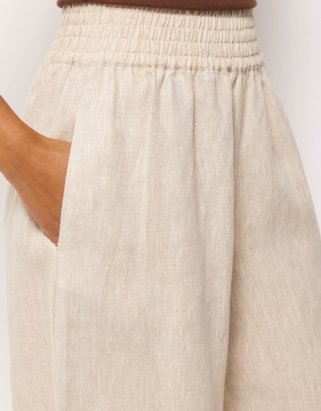 AERE - Tori Cropped Linen Pants