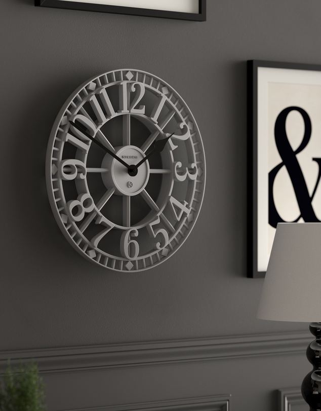 Newgate - Newgate Warehouse Wall Clock-Clockwork Grey