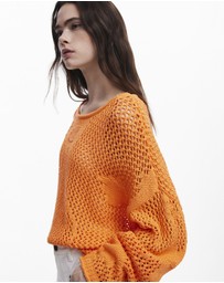 Desigual - Flowy openwork sweater