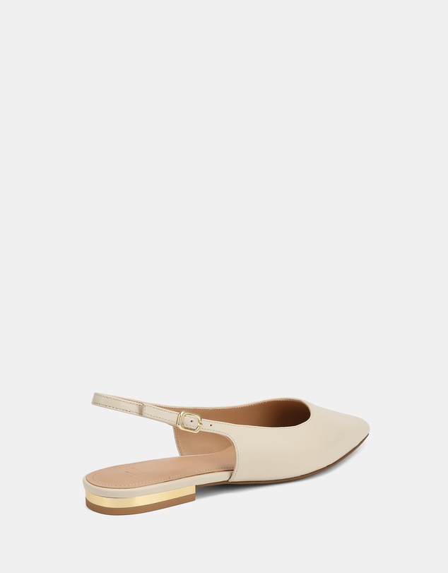 Wittner - Mary Hi Shine Leather Flat Slingbacks