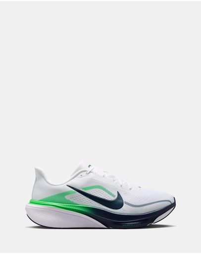 White, Midnight Navy & Green Spark