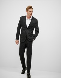 Politix - Travel Performance Jersey Check Tailored Pant
