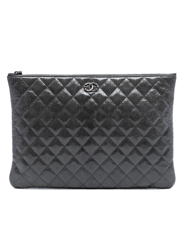 Pre-Loved by Azura Reborn - Pre-Loved Large Quilted Iridescent Patent O Case Clutch