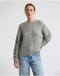 Oxford - Evie Cable Knit Crew Neck