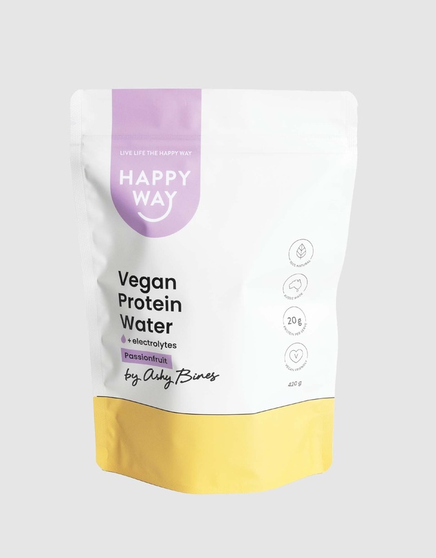 Happy Way - Ashy Bines Passionfruit Vegan Protein Water Powder