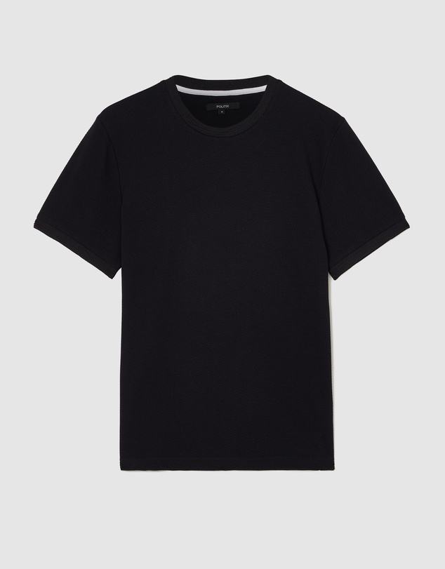 Politix - Slim Fit Jacquard Texture Tee