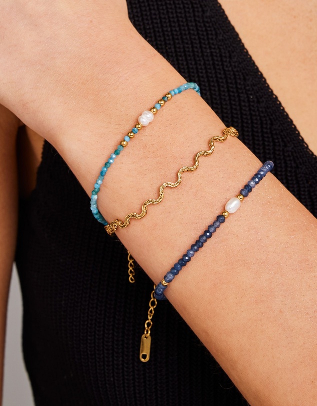 Zoe Olivia - Waterproof Solara Textured Wave Bracelet