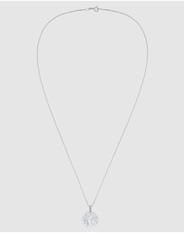 Kuzzoi - ICONIC EXCLUSIVE - Necklace Men Plate Pendant Basic Hammered in 925 Sterling Silver