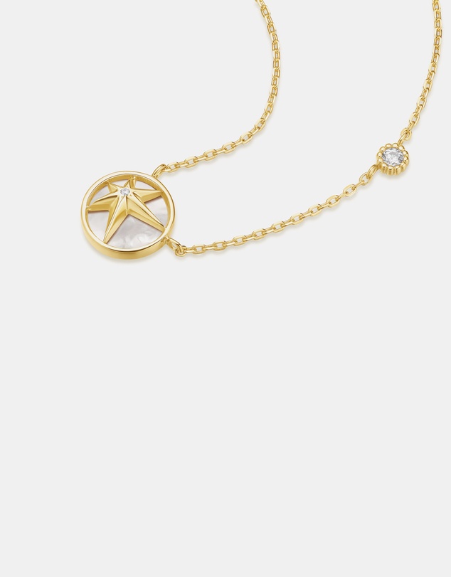 Ania Haie - Ania Haie Gold Starry Mother of Pearl Necklace