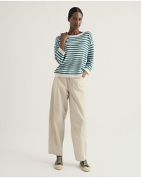 Seasalt - Seasalt Cornwall Blue Knavock Striped Jumper
