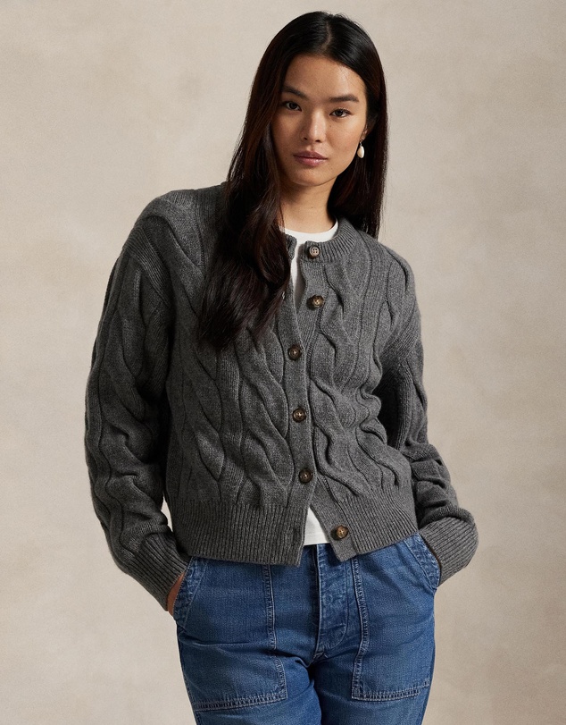Polo Ralph Lauren - Cable-Knit Wool-Cashmere Cardigan - ICONIC EXCLUSIVE