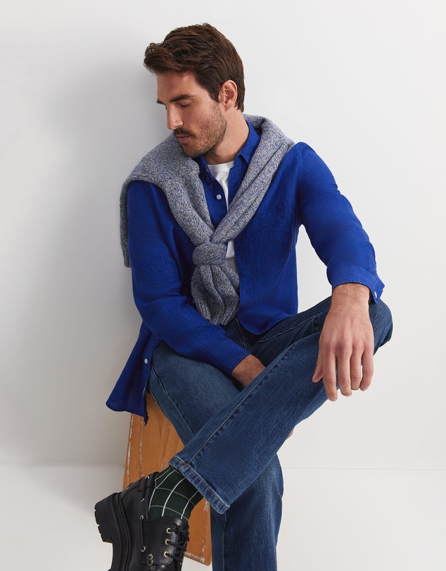 Sportscraft - Linen Long Sleeve Delave Shirt